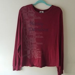 Harley Davidson Atlantic City Harley graphic  long sleeve shirt